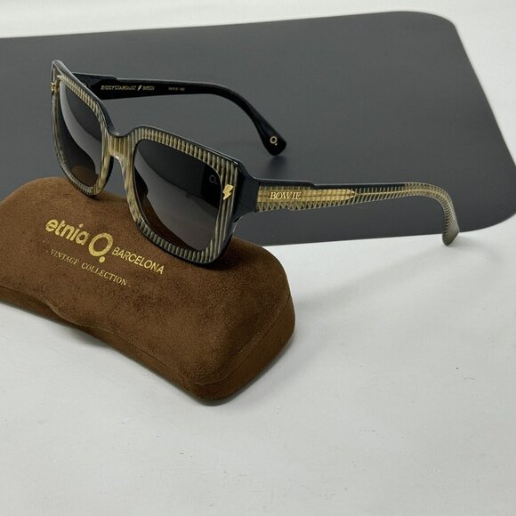 DAVID BOWIE ETNIA BARCELONA Sunglasses ZIGGY STARDUST BLACK GOLD Scratched Lense main image 11